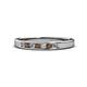 1 - Kathiryn 2.40 mm Smoky Quartz and Diamond 7 Stone Wedding Band 