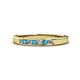 1 - Kathiryn 2.40 mm London Blue Topaz and Diamond 7 Stone Wedding Band 