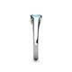 4 - Jemima Princess Cut Blue Topaz Solitaire Engagement Ring 