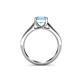 5 - Jemima Princess Cut Blue Topaz Solitaire Engagement Ring 