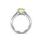 5 - Jemima Princess Cut Peridot Solitaire Engagement Ring 