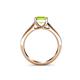 5 - Jemima Princess Cut Peridot Solitaire Engagement Ring 