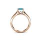 5 - Jemima Princess Cut London Blue Topaz Solitaire Engagement Ring 