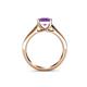 5 - Jemima Princess Cut Amethyst Solitaire Engagement Ring 