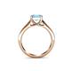 5 - Jemima Princess Cut Blue Topaz Solitaire Engagement Ring 