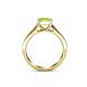 5 - Jemima Princess Cut Peridot Solitaire Engagement Ring 