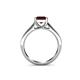 5 - Jemima Princess Cut Red Garnet Solitaire Engagement Ring 