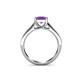 5 - Jemima Princess Cut Amethyst Solitaire Engagement Ring 