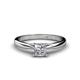 1 - Celine Princess Cut Diamond Solitaire Engagement Ring 