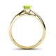 5 - Celine Princess Cut Peridot Solitaire Engagement Ring 