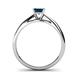 5 - Celine Princess Cut Blue Topaz Solitaire Engagement Ring 