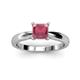 3 - Adsila Princess Cut Rhodolite Garnet Solitaire Engagement Ring 