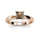3 - Adsila Princess Cut Smoky Quartz Solitaire Engagement Ring 