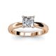 3 - Adsila Princess Cut Diamond Solitaire Engagement Ring 