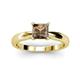 3 - Adsila Princess Cut Smoky Quartz Solitaire Engagement Ring 