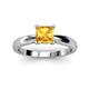 3 - Adsila Princess Cut Citrine Solitaire Engagement Ring 