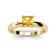 3 - Adsila Princess Cut Citrine Solitaire Engagement Ring 