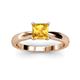 3 - Adsila Princess Cut Citrine Solitaire Engagement Ring 