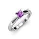 4 - Adsila Princess Cut Amethyst Solitaire Engagement Ring 