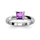 3 - Adsila Princess Cut Amethyst Solitaire Engagement Ring 