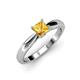 4 - Adsila Princess Cut Citrine Solitaire Engagement Ring 