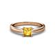 1 - Adsila Princess Cut Citrine Solitaire Engagement Ring 