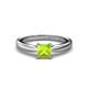 1 - Adsila Princess Cut Peridot Solitaire Engagement Ring 