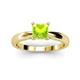 3 - Adsila Princess Cut Peridot Solitaire Engagement Ring 