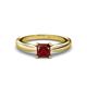 1 - Adsila Princess Cut Red Garnet Solitaire Engagement Ring 