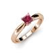 4 - Adsila Princess Cut Rhodolite Garnet Solitaire Engagement Ring 