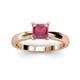 3 - Adsila Princess Cut Rhodolite Garnet Solitaire Engagement Ring 