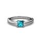 1 - Adsila Princess Cut London Blue Topaz Solitaire Engagement Ring 