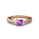 1 - Adsila Princess Cut Amethyst Solitaire Engagement Ring 