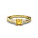 1 - Adsila Princess Cut Citrine Solitaire Engagement Ring 