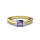 1 - Adsila Princess Cut Iolite Solitaire Engagement Ring 