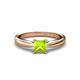 1 - Adsila Princess Cut Peridot Solitaire Engagement Ring 