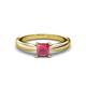 1 - Adsila Princess Cut Rhodolite Garnet Solitaire Engagement Ring 