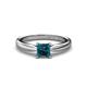 1 - Adsila Princess Cut Blue Diamond Solitaire Engagement Ring 