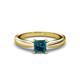 1 - Adsila Princess Cut Blue Diamond Solitaire Engagement Ring 