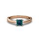 1 - Adsila Princess Cut Blue Diamond Solitaire Engagement Ring 
