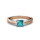 1 - Adsila Princess Cut London Blue Topaz Solitaire Engagement Ring 