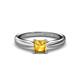 1 - Adsila Princess Cut Citrine Solitaire Engagement Ring 