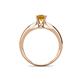 5 - Adsila Princess Cut Citrine Solitaire Engagement Ring 