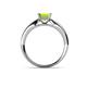 5 - Adsila Princess Cut Peridot Solitaire Engagement Ring 