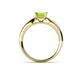 5 - Adsila Princess Cut Peridot Solitaire Engagement Ring 