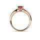 5 - Adsila Princess Cut Rhodolite Garnet Solitaire Engagement Ring 
