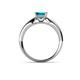 5 - Adsila Princess Cut London Blue Topaz Solitaire Engagement Ring 