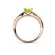 5 - Adsila Princess Cut Peridot Solitaire Engagement Ring 