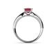 5 - Adsila Princess Cut Rhodolite Garnet Solitaire Engagement Ring 