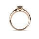5 - Adsila Princess Cut Smoky Quartz Solitaire Engagement Ring 